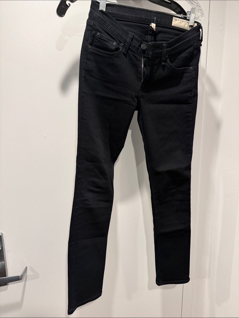 rag & bone Black Skinny Jeans - Slim Fit Womens